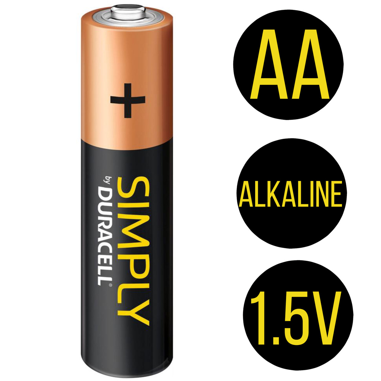 Батарейка щелочная Duracell Simply AA | LR6 | MN1500, 1шт