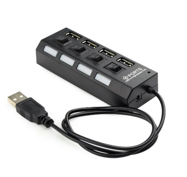 USB-концентратор Gembird UHB-U2P4-02 черный