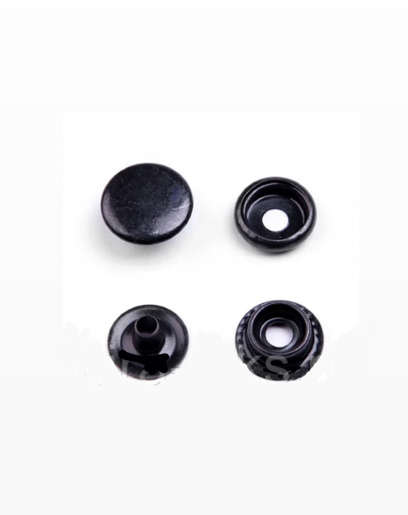 Кнопки #201 - 15mm Чёрные 100шт усиленные