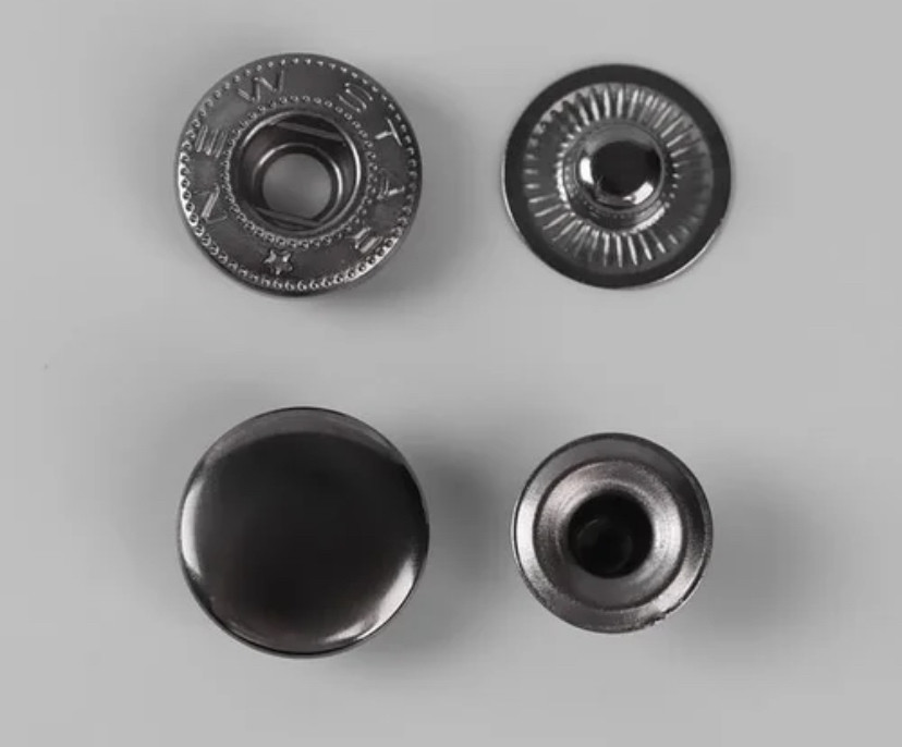 Кнопки #201 - 15mm Темный серый 500шт усиленные