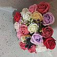 Мыльные розы, 19 роз в букете., фото 7