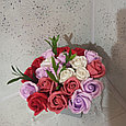 Букет мыльных роз,21 розы. Эксклюзивные подарки ручной работы, фото 6
