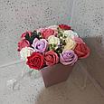 Мыльные розы, 19 роз в букете., фото 5