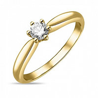 Кольцо ЛУКАС R01-D-SOL46-020-G2_ 18.5 2.43 г золото, бриллиант