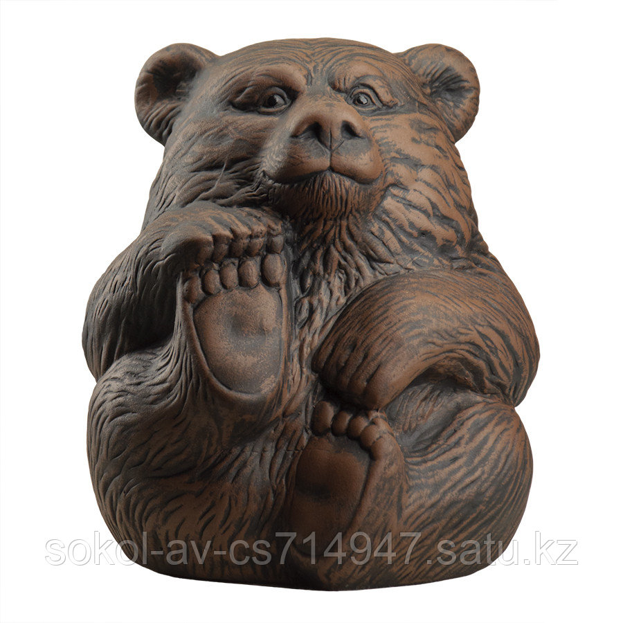 Садовая фигура Медведь, декор, фигурка, скульптура для сада, керамическая, ландшафтная, 19*19*23 см