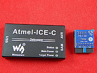 ATATMEL-ICE-PCBA, Atmel 8 және 32 биттік МК-лардың тізбектегі түзеткіш-бағдарламалаушысы, фондық күйін келтірумен