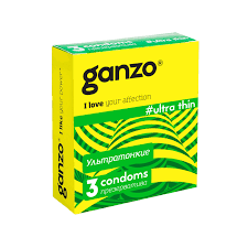 Презервативы GANZO Ultra Thin латексные ультратонкие (3шт)