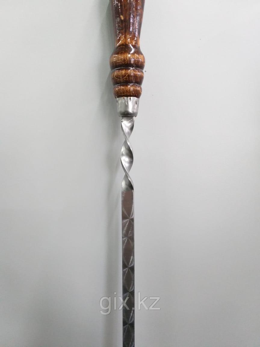 Шампура с деревянной ручкой нерж 45 см, фото 1