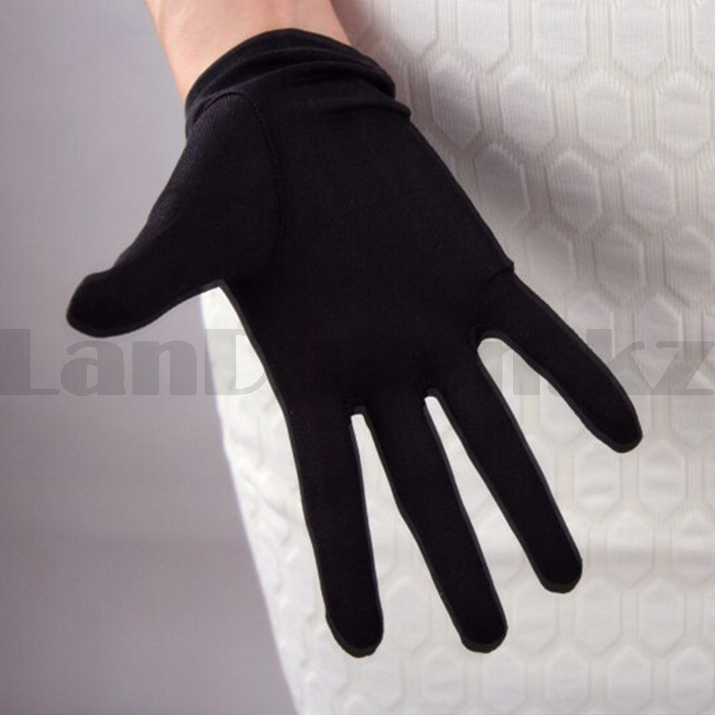Перчатки для рук тонкие трикотажные черные - фото 8 - id-p97006575