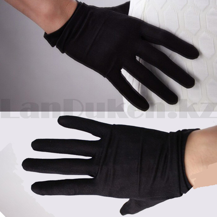 Перчатки для рук тонкие трикотажные черные - фото 9 - id-p97006575