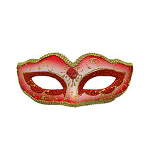 Карнавальная маска " Загадка" красная