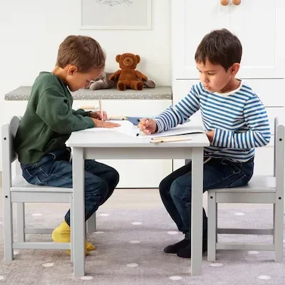 Детский стул СУНДВИК серый ИКЕА, IKEA, фото 2