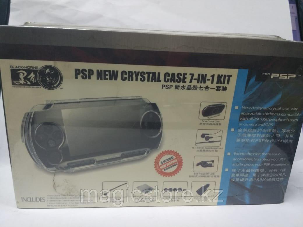 Набор аксессуаров Black Horns PSP Slim 2000/3000 7in1 Crystal Case Kit