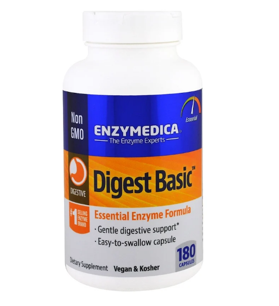 Enzymedica, Digest Basic, формула с основными ферментами, 180 капсул - фото 1 - id-p97022186