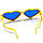 Огромные карнавальные очки "Сердечки" (с желтой оправой), фото 4