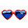Огромные карнавальные очки "Сердечки" (с красной оправой), фото 7