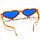 Огромные карнавальные очки "Сердечки" (с оранжевой оправой), фото 4