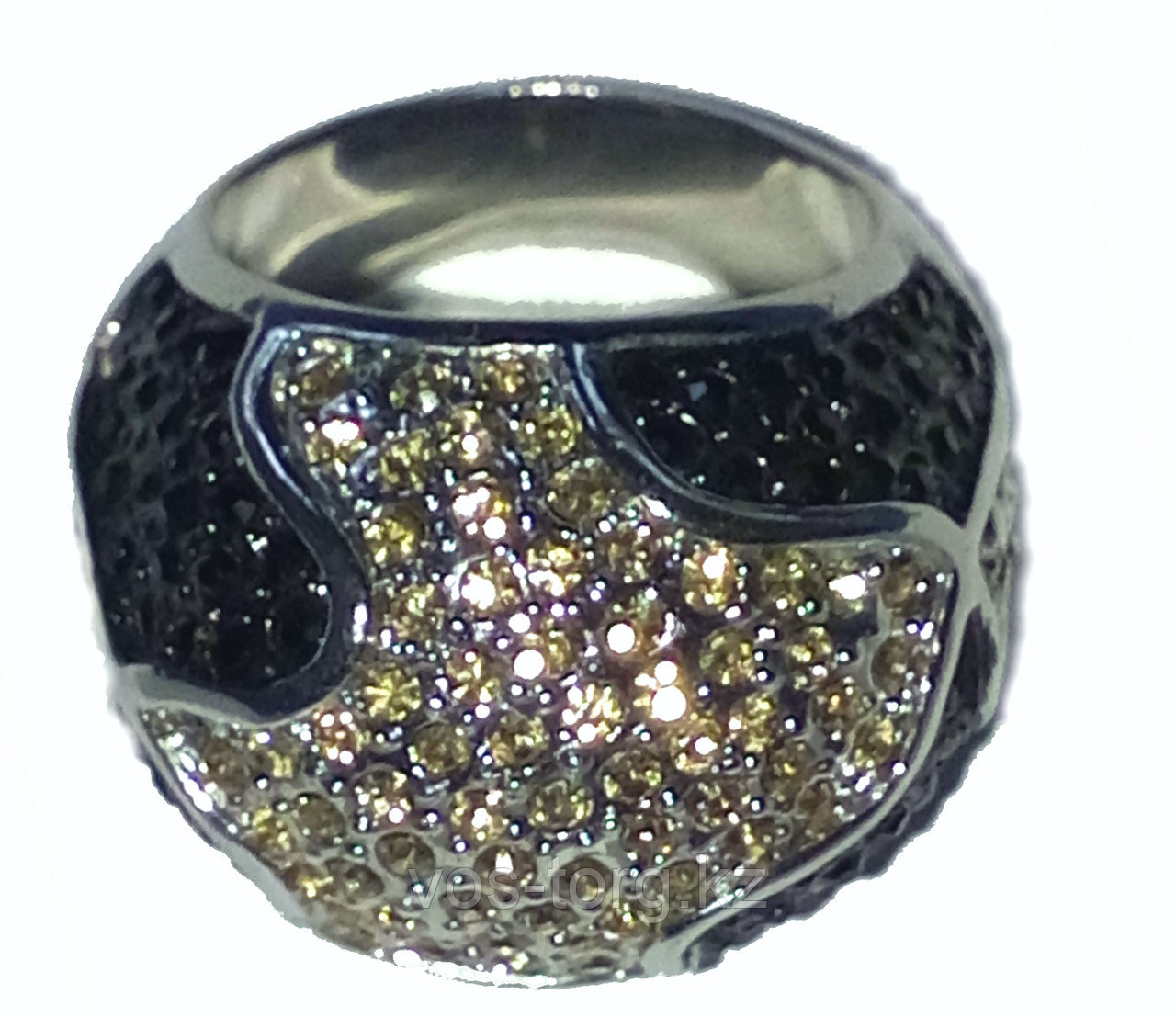 Кольцо-перстень "Черный бриллиант"