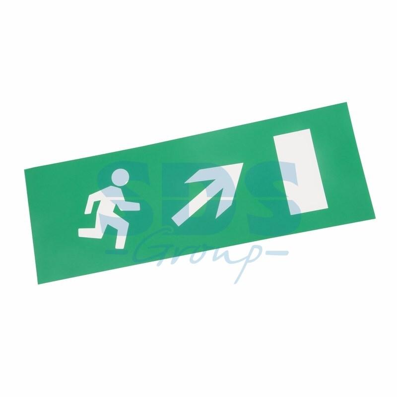 Наклейка для аварийного светильника "Направление к эвакуационному выходу направо вверх" REXANT - фото 1 - id-p97029371