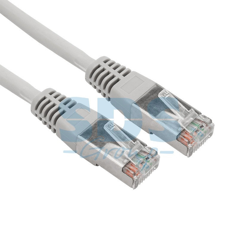 Шнур коммутационный, патч-корд F/UTP RJ45-RJ45, CAT 5e, ZH нг(А)-HF, серый, 3м REXANT - фото 1 - id-p96842514