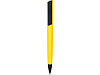 Ручка пластиковая soft-touch шариковая Taper, желтый/черный, фото 2