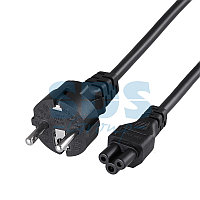 Шнур сетевой, евровилка - евроразъем С5, кабель 3x0,75 мм², длина 1,5 метра (для питания ноутбука) СМАРТКИП
