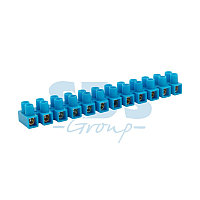 Колодка клеммная винтовая KВ-6, 6А, 2,5-6мм² полипропилен синий ЗВИ (10 шт/уп) REXANT