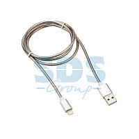 Кабель REXANT USB-Lightning 2 A, 1 м, матовая сталь