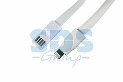 USB-Lightning кабель для iPhone/silicon/flat/white/1m/REXANT