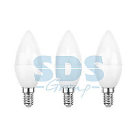 Лампа светодиодная Свеча CN 9,5Вт E14 903Лм 2700K теплый свет (3 шт/уп) REXANT
