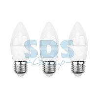 Лампа светодиодная Свеча CN 7,5Вт E27 713Лм 4000K нейтральный свет (3 шт/уп) REXANT