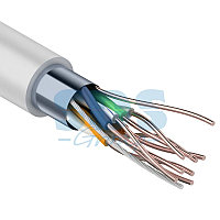 Кабель витая пара омедненный, F/UTP, CAT 5e, PVC, 4PR, 24AWG, INDOOR, SOLID, серый, 50м, PROconnect