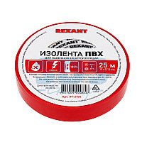 Изолента ПВХ REXANT 15 мм х 25 м, красная, упаковка 5 роликов