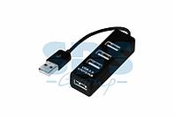 Разветвитель USB на 4 порта черный REXANT