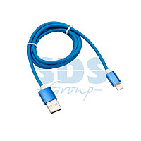 Кабель REXANT USB-Lightning 1 м, синяя нейлоновая оплетка