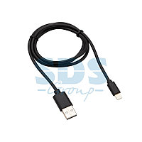 Кабель REXANT USB-Lightning 2.1 А, 1 м, черный ПВХ