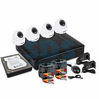 Комплект видеонаблюдения PROconnect, 4 внутренние камеры AHD-M, с HDD 1Tб