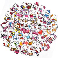 Декоративные наклейки виниловые водостойкие 50 шт Hello Kitty Хелоу Китти