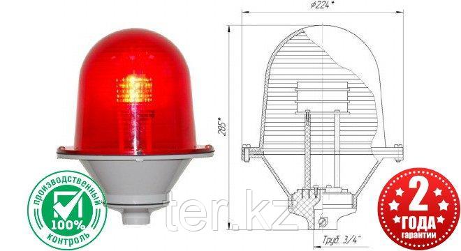 Заградительный огонь «ЗОМ-48LED-АВ» >32cd, тип «Б», фото 1