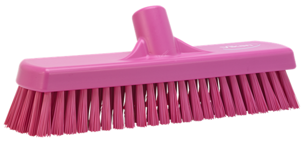 Щетка для мытья полов и стен, 305 мм, Жесткий ворс, Розовый цвет