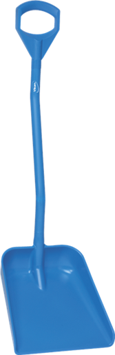 Эргономичная большая лопата с короткой ручкой, 380 x 340 x 90 мм., 1140 мм, синий цвет, фото 1