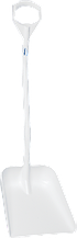 Эргономичная большая лопата с короткой ручкой, 380 x 340 x 90 мм., 1140 мм, белый цвет
