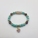 Браслет из чароита и амазонита, фото 2