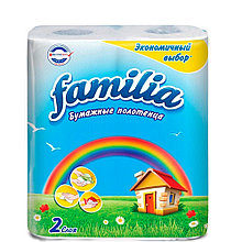 Бумажные полотенца Familia 2слойные 2 рулона
