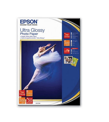 Бумага Epson B6 (13x18), 300г/м2, 50 листов, суперглянцевая