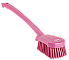 Щетка для мытья с длинной ручкой, 415 мм, Жесткий ворс, розовый цвет