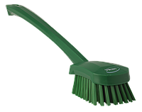 Щетка для мытья с длинной ручкой, 415 мм, Жесткий ворс, зеленый цвет