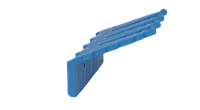 Настенный держатель для инвентаря, 240 мм, синий цвет, фото 1