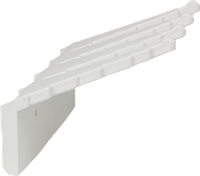 Настенный держатель для инвентаря, 240 мм, белый цвет, фото 1