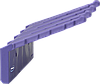 Настенный держатель для инвентаря, 240 мм, фиолетовый цвет